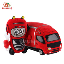 YK ICTI usine meilleurs peluches petit camion de jouets en peluche rouge personnalisé pour les enfants